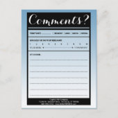 Kommentarkarte mit Logo Postkarte (Vorderseite)