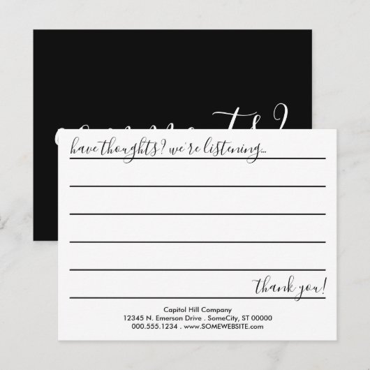 Kommentarkarte Postkarte (Vorne/Hinten)