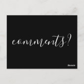 Kommentarkarte Postkarte (Rückseite)