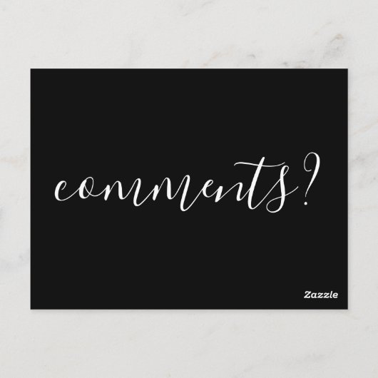 Kommentarkarte Postkarte (Rückseite)