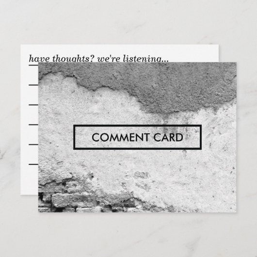 Kommentarkarte Postkarte (Vorne/Hinten)