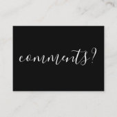 Kommentarkarte Visitenkarte (Vorderseite)