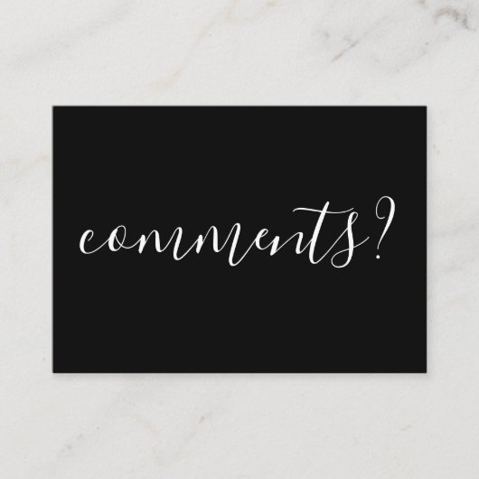 Kommentarkarte Visitenkarte (Vorderseite)
