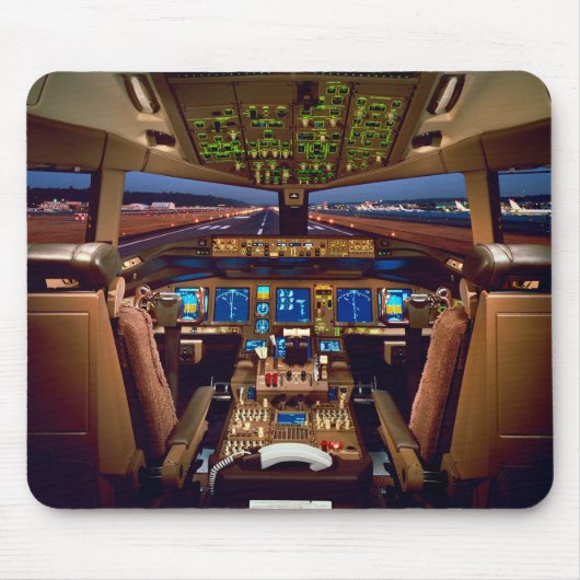 Kommerziell Jet Cockpit Mousepad (Vorne)