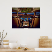 Kommerziell Jet Cockpit Poster (Küche)