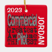 Kommerziell Pilot Extraordinator CUSTOM Keramikornament (Vorderseite)