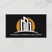 Kommerziell Real Anwesen Agent Chic Custom Black Visitenkarte (Vorderseite)