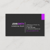 Kommerziell Teller - Modernes Twill Grid Visitenkarte (Vorderseite)