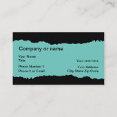 Kommerzielle Baggerdienste Visitenkarte (Rückseite)