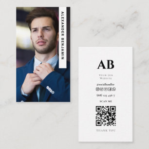 Kommerzielle Banker Foto QR Code Business Card Visitenkarte