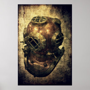 KOMMERZIELLE DIVERS HELMET POSTER