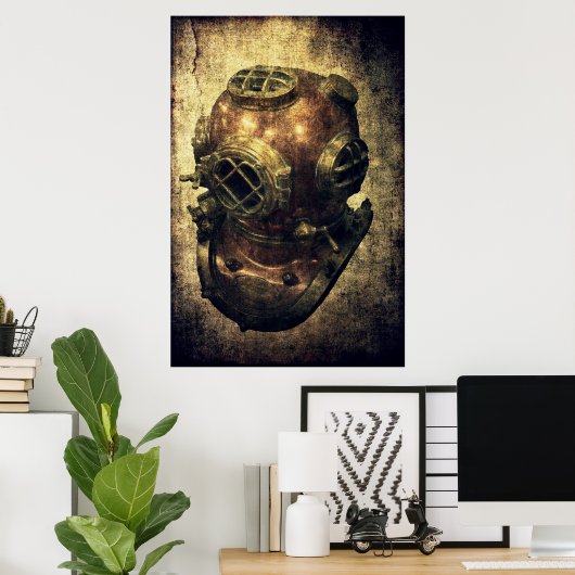 KOMMERZIELLE DIVERS HELMET POSTER (Heimbüro)