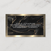 Kommerzielle Eigenschaft | Marmor | Gold Metallic Visitenkarte (Rückseite)