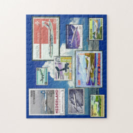 Kommerzielle Flugzeuge Postage Briefmarke Puzzle