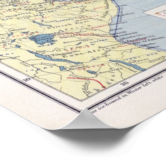 Kommerzielle Handelswege | Südasien Poster (Ecke)