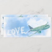 Kommerzielle Jet Stream Liebe Save The Date (Vorne/Hinten)