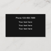 Kommerzielle oder Wohnböden Visitenkarte (Rückseite)