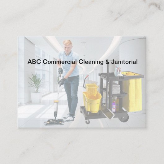 Kommerzielle Reinigung und Janiotorial Visitenkarte (Vorderseite)