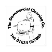 Kommerzielle Reinigung und Reinigung. Gummistempel (Prägung)