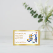 Kommerzielle Reinigung Visitenkarte (Stehend Vorderseite)