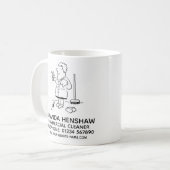 Kommerzielle sauberere Werbung Kaffeetasse (Vorderseite Links)