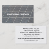 Kommerzielle Solarplattenbank Visitenkarte (Vorne/Hinten)