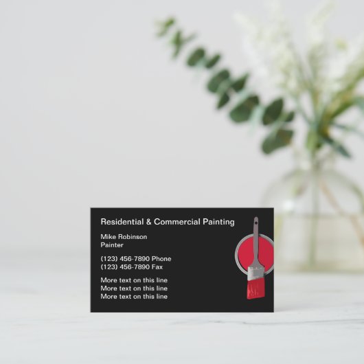 Kommerzielle und Wohnmalerei Visitenkarte (Stehend Vorderseite)