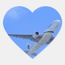 Kommerzieller Airliner Herz-Aufkleber