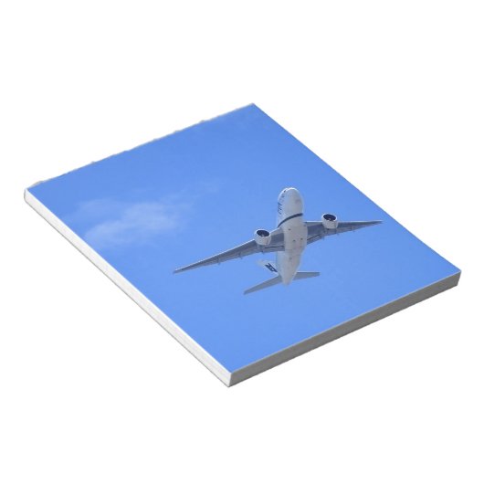 Kommerzieller Airliner Notizblock (angewinkelt)