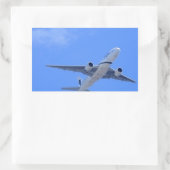 Kommerzieller Airliner Rechteckiger Aufkleber (Tasche)
