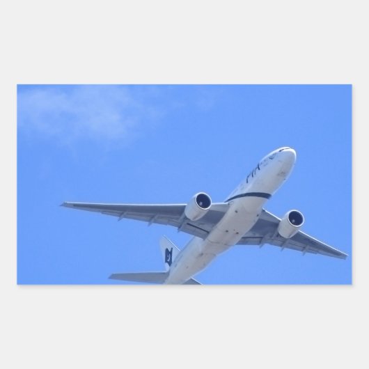 Kommerzieller Airliner Rechteckiger Aufkleber (Vorderseite)