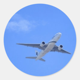 Kommerzieller Airliner Runder Aufkleber