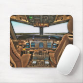 Kommerzieller Cockpit-Hintergrund Mousepad (Mit Mouse)