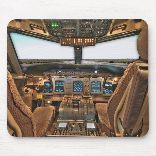 Kommerzieller Cockpit-Hintergrund Mousepad (Vorne)