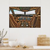 Kommerzieller Cockpit-Hintergrund Poster (Küche)