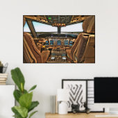 Kommerzieller Cockpit-Hintergrund Poster (Heimbüro)