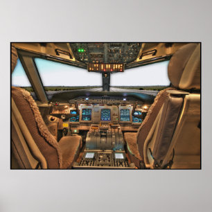 Kommerzieller Cockpit-Hintergrund Poster