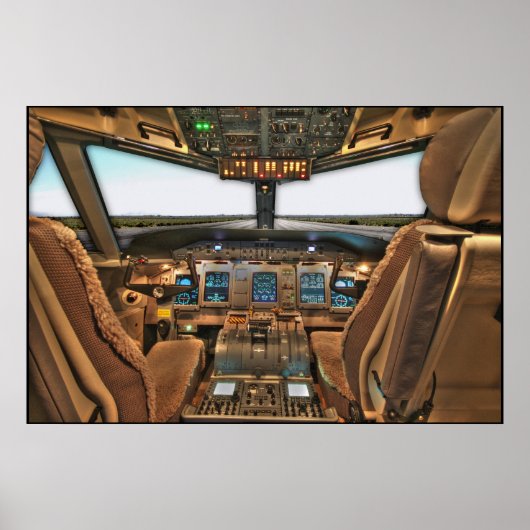 Kommerzieller Cockpit-Hintergrund Poster (Vorne)