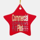 Kommerzieller Pilot Extraordinator Keramik Ornament (Hinten)