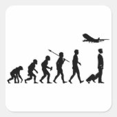 Kommerzieller Pilot Quadratischer Aufkleber (Vorderseite)