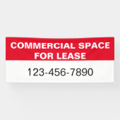 Kommerzieller Platz für Leasing & Phone Red White  Banner (Horizontal)