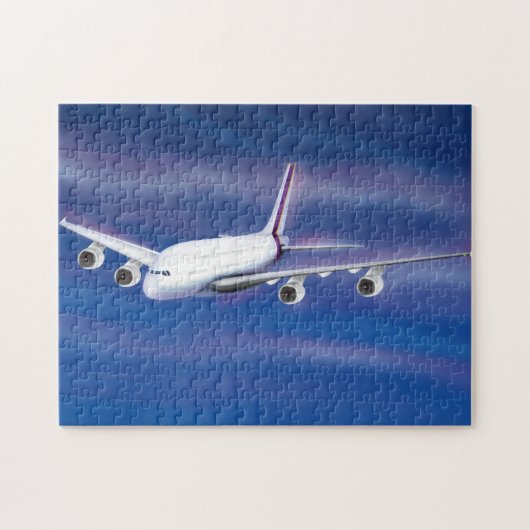 Kommerzielles Doppeldeckerflugzeug Puzzle (Horizontal)