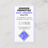 Kommerzielles Eigentum - Berufliches Real Anwesen Visitenkarte (Rückseite)