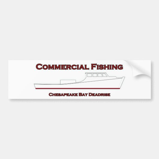 Kommerzielles Fischen-Chesapeake-Bucht Deadrise Autoaufkleber (Vorne)