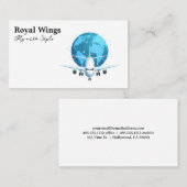 Kommerzielles Flugzeug | Globales Netzwerk Visitenkarte (Vorne/Hinten)