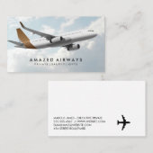 Kommerzielles Flugzeug im Himmel Visitenkarte (Vorne/Hinten)