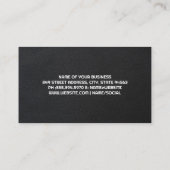 Kommerzielles Flugzeug | Leder | Marmor Visitenkarte (Rückseite)