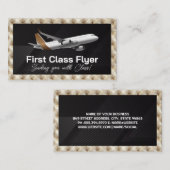 Kommerzielles Flugzeug | Tufted Luxury Cushion Visitenkarte (Vorne/Hinten)