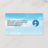 Kommerzielles Flugzeug Visitenkarte (Rückseite)