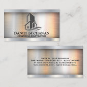 Kommerzielles Gebäude-Logo | Metallic Visitenkarte (Vorne/Hinten)